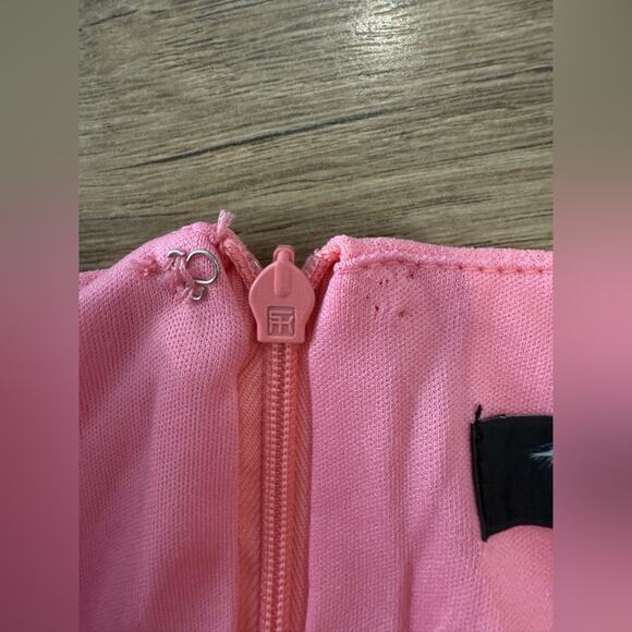 NWOT Lulus Pink Impeccable Essence Pink Surplice Tiered Mini Dress Size Small - Picture 10 of 14